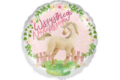 Standard - Urodziny Konia - POL Foil Balloon RP40 Packaged 45 cm