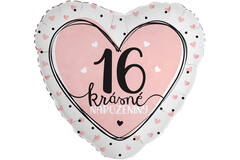 Standard - Krasne narozeniny pink - CZE Foil Balloon RP40 Packaged 45 cm
