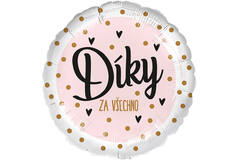 Standard - Diky za vsechno - CZE Foil Balloon RP40 Packaged 45 cm