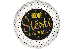 Standard - Hodne stesti a vse nejlepsi - CZE Foil Balloon RP40 Packaged 45 cm
