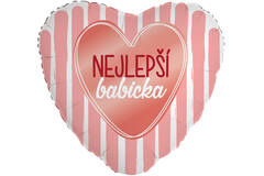 Standard Heart - Nejlepsi babicka - CZE Foil Balloon RP40 Packaged 45 cm