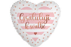 Standard Heart - Gratuluji ke svatbe - CZE Foil Balloon RP40 Packaged 45 cm