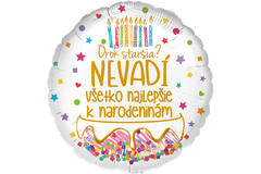 Standard - narodeninova torta - SLO Foil Balloon RP40 Packaged 45 cm