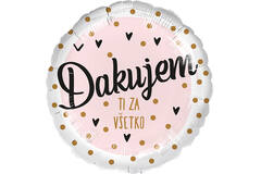 Standard - Dakujem ti za vsetko - SLO Foil Balloon RP40 Packaged 45 cm