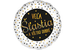 Standard - Vela stastia a vsetko dobre - SLO Foil Balloon RP40 Packaged 45 cm