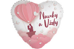 Standard Heart - Navzdy a Vzdy - SLO Foil Balloon RP40 Packaged 45 cm