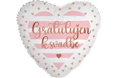 Standard Heart - Gratulujem k svadbe - SLO Foil Balloon RP40 Packaged 45 cm