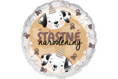 Standard - stastne narodeniny pes - SLO Foil Balloon RP40 Packaged 45 cm