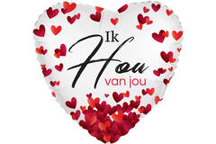 Standard - Ik hou can jou - DUT Foil Balloon RP40 Packaged 45 cm