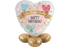 Balloon Bouquet - Lebe, Liebe, Lache Happy Birthday - GER Foil Balloon RP40 Packaged 45 cm