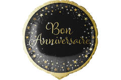 Standard Holographic Starlight Birthday Anniversaire Foil Balloon C55 Packaged 45 cm