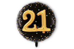 Multi Holographic Starlight Birthday 21 Foil Balloon R75 Packaged 91 cm