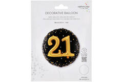 Multi Holographic Starlight Birthday 21 Foil Balloon R75 Packaged 91 cm