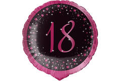 Standard Holographic Starlight Birthday Pink 18 Foil Balloon C55 Packaged 45 cm