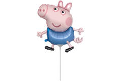 Mini Shape Peppa Pig George Foil Balloon R30 Bulk 22 cm x 30 cm