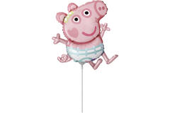 Mini Shape Peppa Pig Evie Foil Balloon R30 Bulk 22 cm x 30 cm