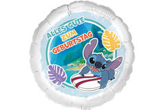 Foil Balloon - Stitch Surfer "ALLES GUTE ZUM GEBURTSTAG" - 45 cm