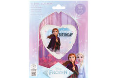 Foil Balloon - Heart Shape - Frozen Anna "Happy BIRTHDAY" - 45 cm