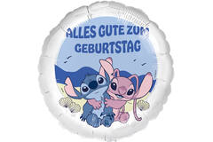 Foil Balloon - Stitch & Angel "ALLES GUTE ZUM GEBURTSTAG" - 45 cm