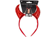 Headband Devil Horns  Red One size