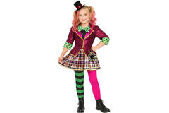 Child Costume Miss Mad Hatter Age 4 - 6 Years