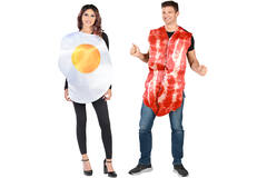 Adult Partner Costume Bacon and Egg Brunch Size M/L