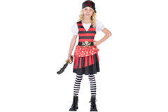 Child Costume Plucky Pirate Age 6 - 8 Years
