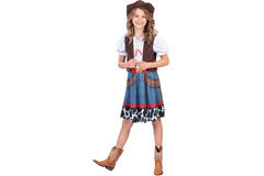 Child Costume Wild West Cowgirl Age 4-6 Years