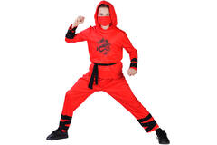 Child Costume Ninja Legend Red Age 4 - 6 Years