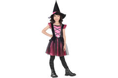 Child Costume Pink Potion Witch Age 8 - 10 Years