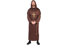 Adult Costume Holy Monk Brown XXL