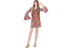 Adult Costume Hippie Peace Dress Size M