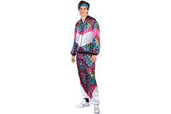 Adult Costume Neon Leo Print Shell Suit Size S
