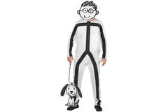 Adult Costume Stick Figure Male Size M/L