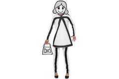 Adult Costume Stick Figure Female Size S