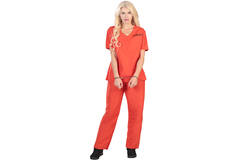 Adult Costume Orange Inmate Size L