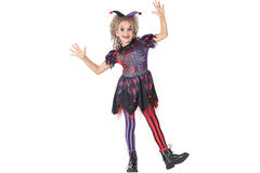 Child Costume Haunted Jester Age 6 - 8 Years