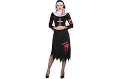 Adult Costume Zombie Nun Size XL