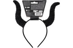 Headband Devilish Demon Horns Black One size