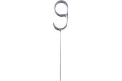 Sparkler Number 9 Silver 14.5 cm 30-60 Seconds