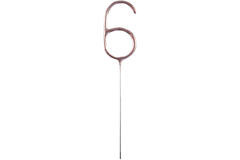 Sparkler Number 6 Rose Gold 14.5 cm 30-60 Seconds