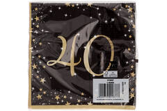 16 Napkins 40 Starlight Birthday 33 x 33 cm