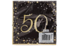 16 Napkins 50 Starlight Birthday 33 x 33 cm