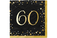 16 Napkins 60 Starlight Birthday 33 x 33 cm