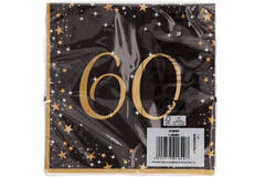 16 Napkins 60 Starlight Birthday 33 x 33 cm