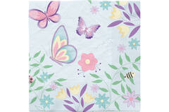 16 Lunch Napkins Flutter Garden 33 x 33 cm