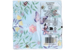 16 Lunch Napkins Flutter Garden 33 x 33 cm