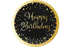 8 Plates Starlight Birthday Happy Birthday Paper 23 cm