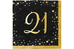 16 Napkins 21 Starlight Birthday 33 x 33 cm
