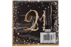 16 Napkins 21 Starlight Birthday 33 x 33 cm